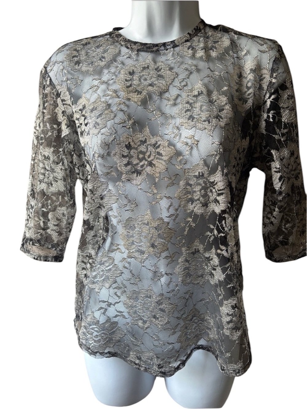 Mac Lee Designs Sheer Floral Lace Top